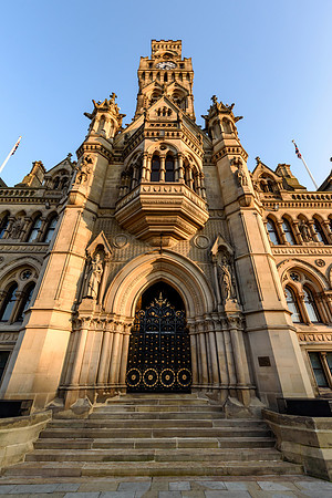 Entrance Town Hall Bradford UK