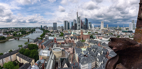 Frankfurt City Aerial View