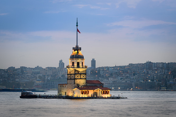 The Maiden's Tower  in Istanbul, Turkey.