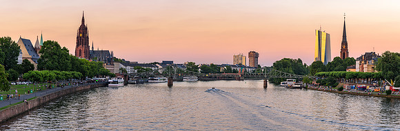 Panoramic view River Main Frankfurt