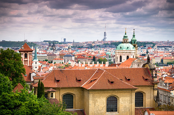 Prague city Skyline Czech Republic