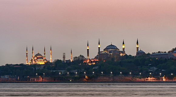 Istanbul skyline with Hagia Sophia