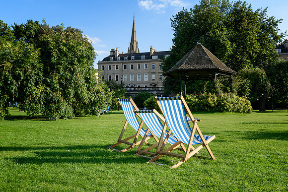 Sun Loungers Parade Garden Bath England