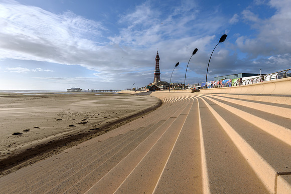 Blackpool beach Lancashire England