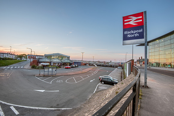Train Station Blackpool Beach Lancashire England