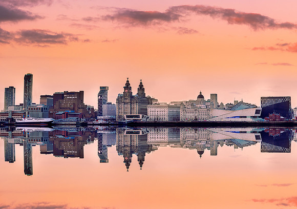Panoramic skyline liverpool UK