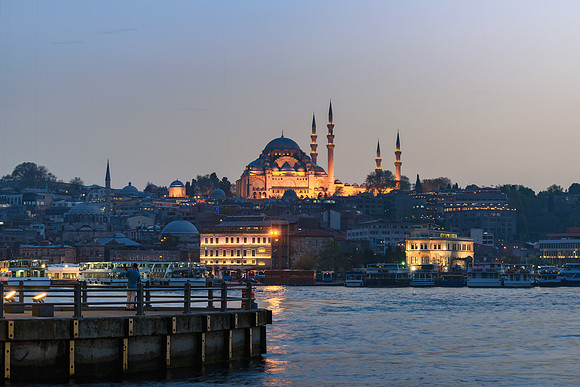 The Süleymaniye Mosque in Istanbul Turkey