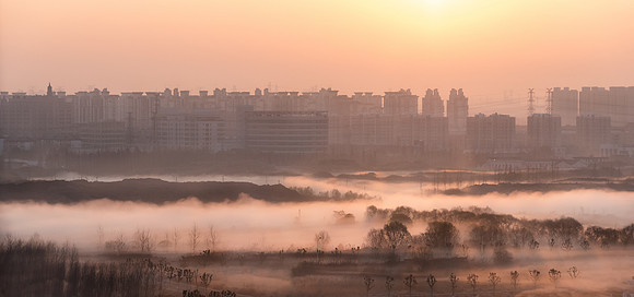 Sunrise in Shanghai, China